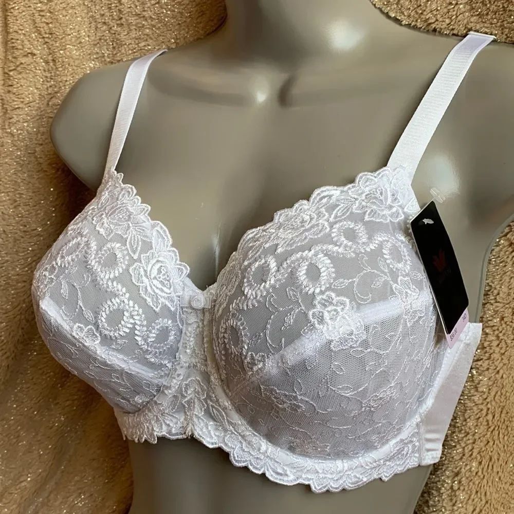 Wacoal Lace Unlined Full Coverage Bra 34D White